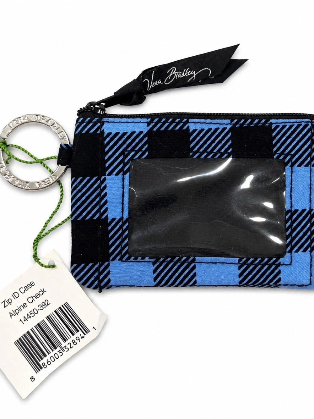 Vera Bradley Zip ID Case Wallet – Alpine Check – New With Tags (NWT)
